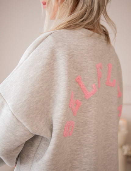 Lily Self Love Soft Grey/Baby Pink - Sweater