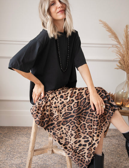 Silkylicious Leo/Brown - Maxi Skirt