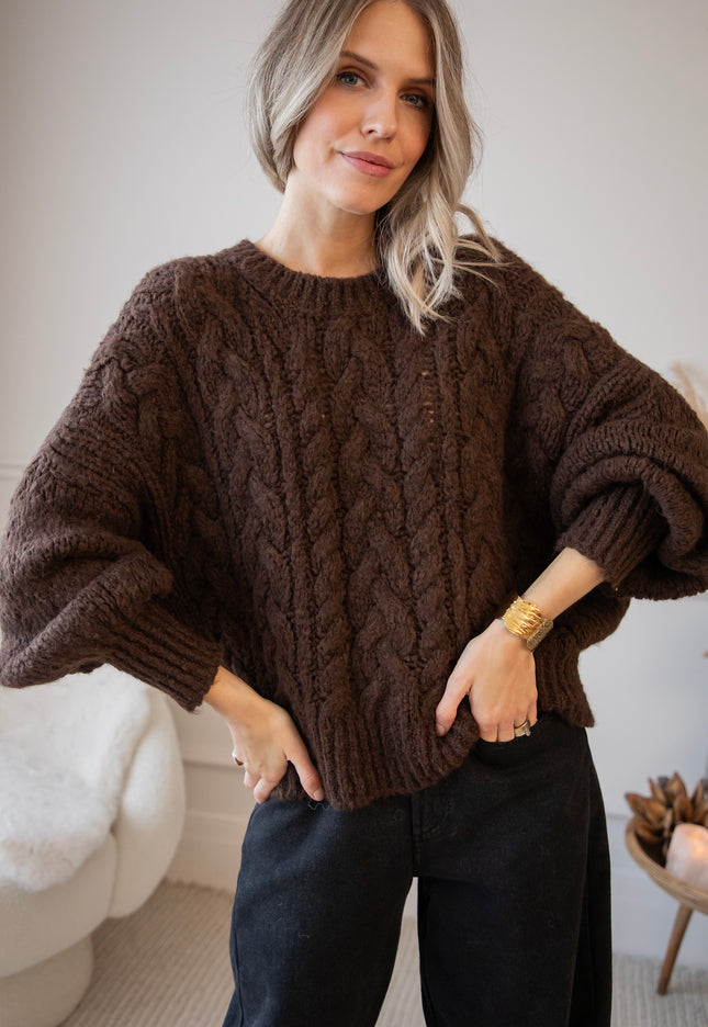 Cable Ease Choco - Sweater