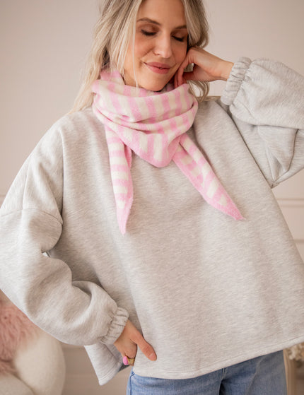 Lily Self Love Soft Grey/Baby Pink - Sweater