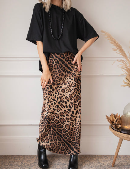 Silkylicious Leo/Brown - Maxi Skirt