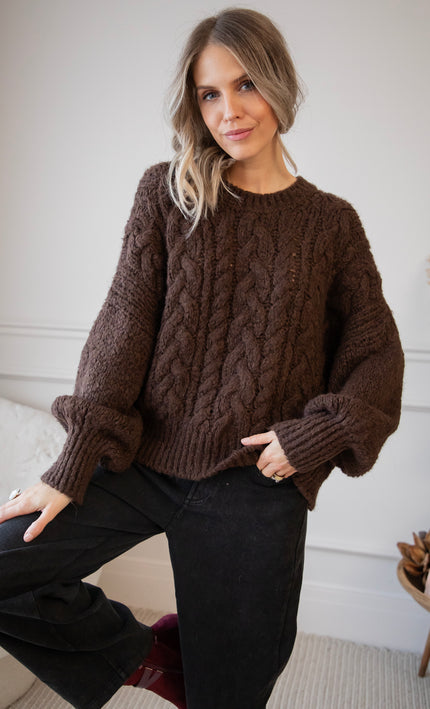 Cable Ease Choco - Sweater