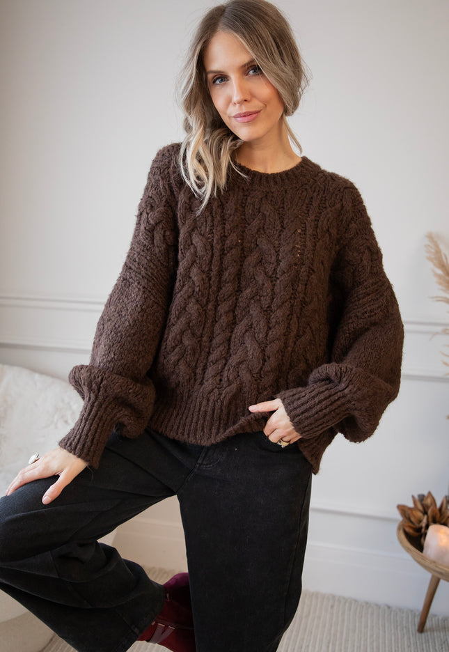 Cable Ease Choco - Sweater