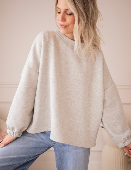 Lily Self Love Soft Grey/Baby Pink - Sweater