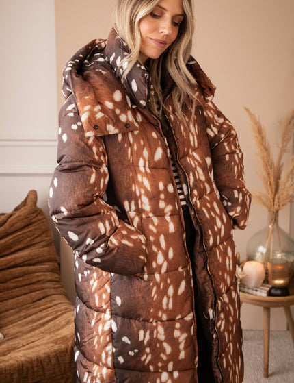 Jacke - Dear Deer Puffer - Rostbraun