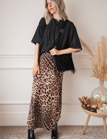 Silkylicious Leo/Brown - Maxi Skirt