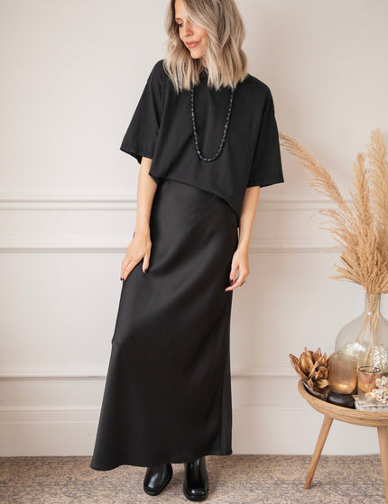 Silkylicious Black - Maxi Skirt
