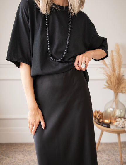 Silkylicious Black - Maxi Skirt