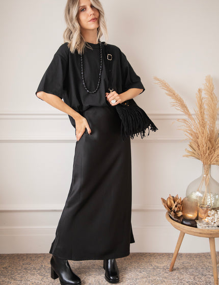 Silkylicious Black - Maxi Skirt