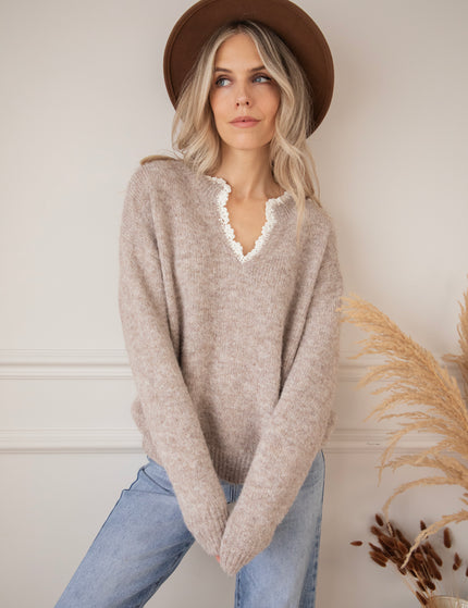 Lora Lou Taupe - Sweater