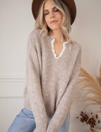 Pullover - Lora Lou - Taupe