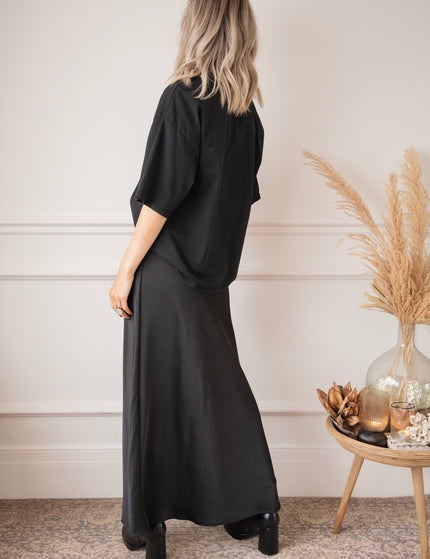 Silkylicious Black - Maxi Skirt