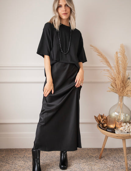 Silkylicious Black - Maxi Skirt