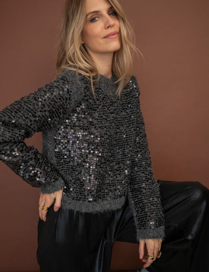 Soft Sequin Dark Grey - Sweater