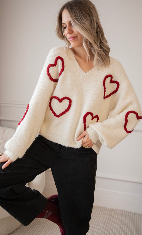 Pullover - Braided With Love - Beige