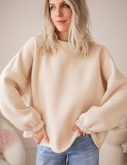 Lily Slow Down Beige/Baby Blue - Sweater