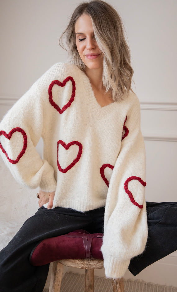 Pullover - Braided With Love - Beige