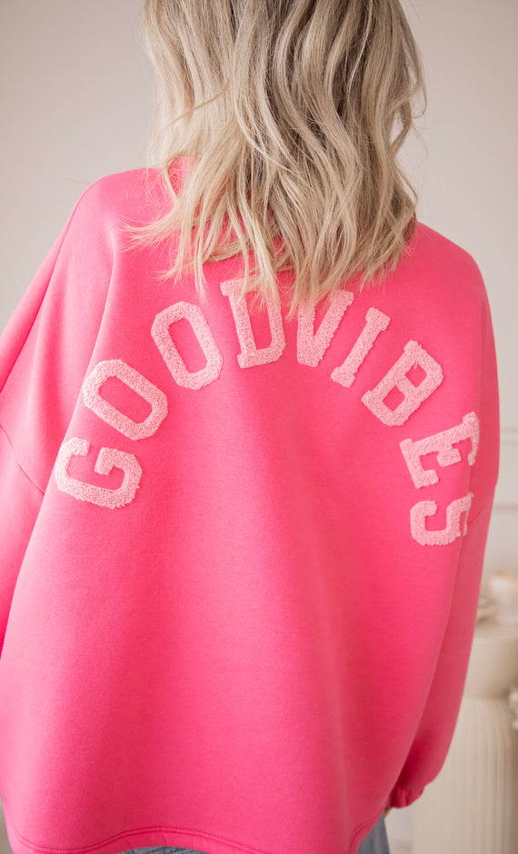 Lily Good Vibes Fuchsia/Soft Pink - Sweater