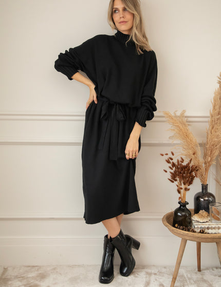 Layla Long Black - Sweater Dress