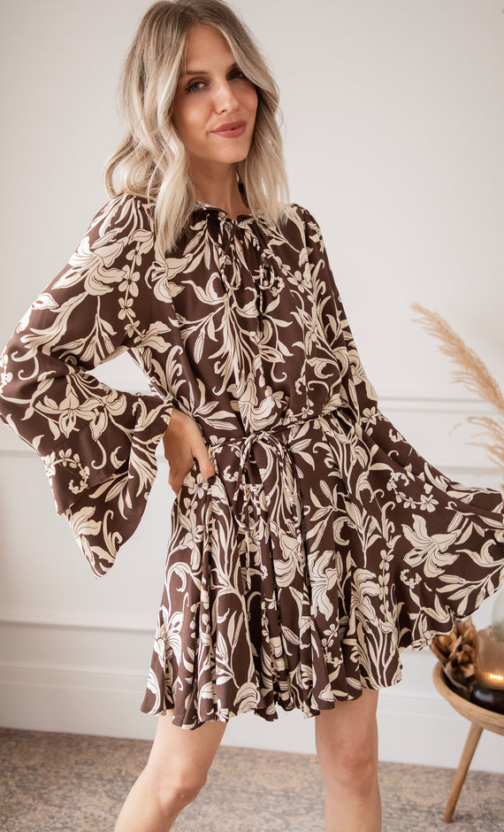 Harvest Bloom Brown - Dress