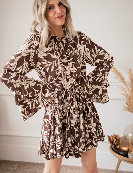 Harvest Bloom Brown - Dress