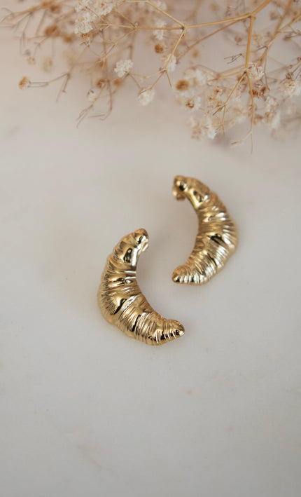 Love And Croissants Gold - Earrings