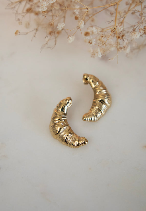 Love And Croissants Gold - Earrings