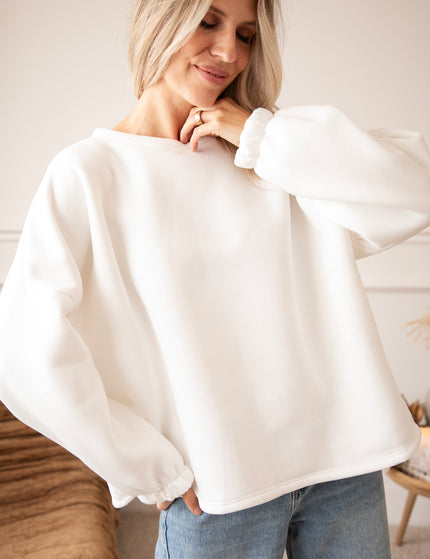 Pullover - Lily Good Vibes - Offwhite/Taupe