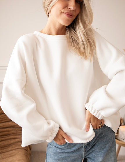 Pullover - Lily Good Vibes - Offwhite/Taupe