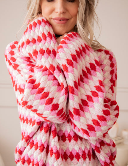 Bubbly Dreams Baby Pink/Red - Trui