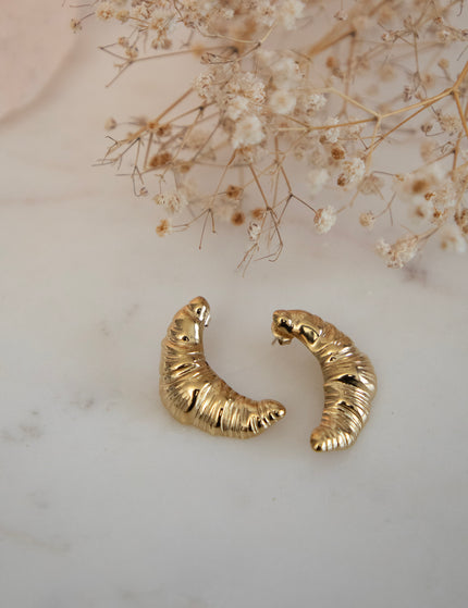 Love And Croissants Gold - Earrings