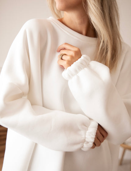 Pullover - Lily Good Vibes - Offwhite/Taupe