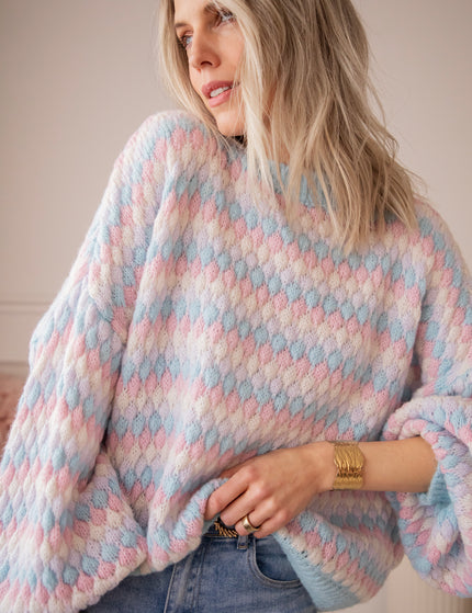 Bubbly Dreams Baby Blue/Baby Pink - Trui