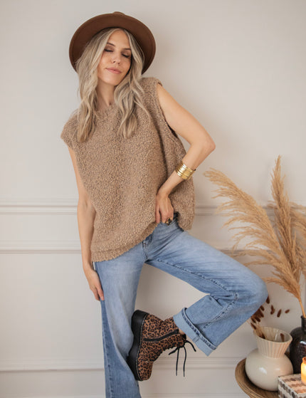 Amber Woolen  Camel - Debardeur