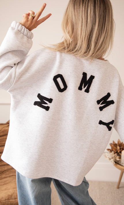 Lily Mommy Soft Grey/Black - Sweater