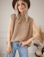 Amber Woolen Camel - Debardeur 