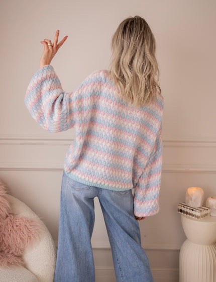 Bubbly Dreams Baby Blue/Baby Pink - Trui