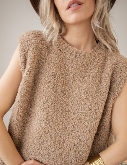 Amber Woolen Camel - Debardeur 