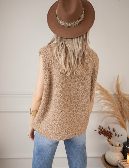 Amber Woolen Camel - Debardeur 