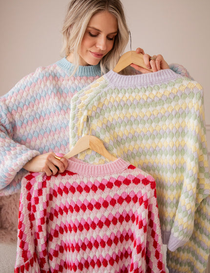 Bubbly Dreams Baby Blue/Baby Pink - Trui