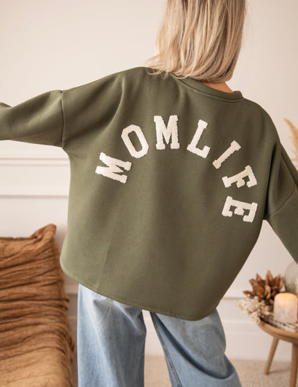 Lily Momlife Army Green/Beige - Sweater