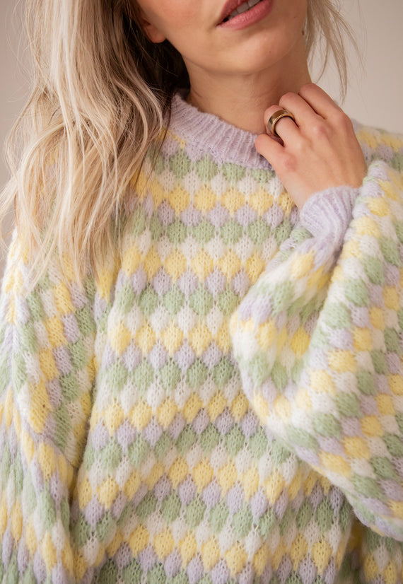 Bubbly Dreams Lila/Yellow - Trui