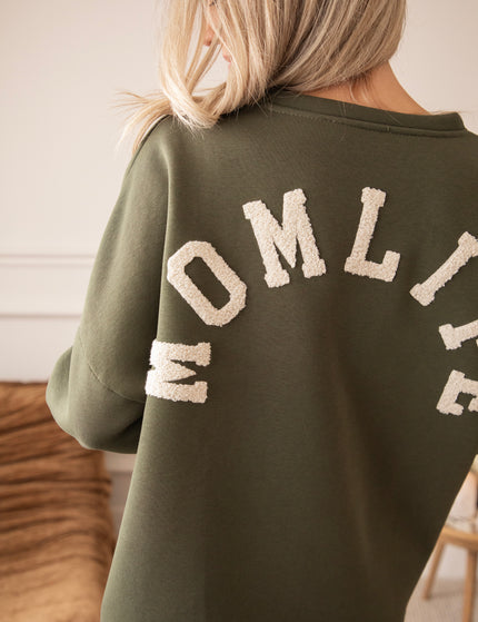 Lily Momlife Army Green/Beige - Sweater