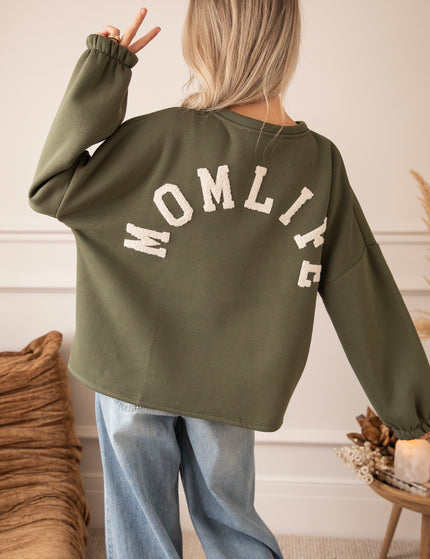 Lily Momlife Army Green/Beige - Sweater