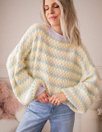 Bubbly Dreams Lila/Yellow - Trui