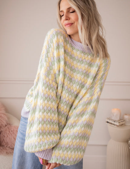 Bubbly Dreams Lila/Yellow - Trui