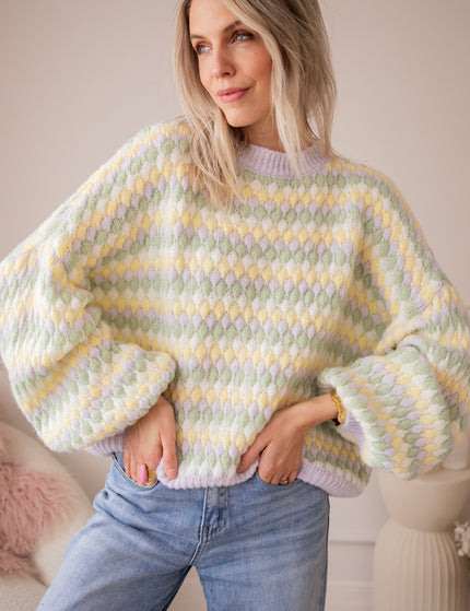 Bubbly Dreams Lila/Yellow - Trui