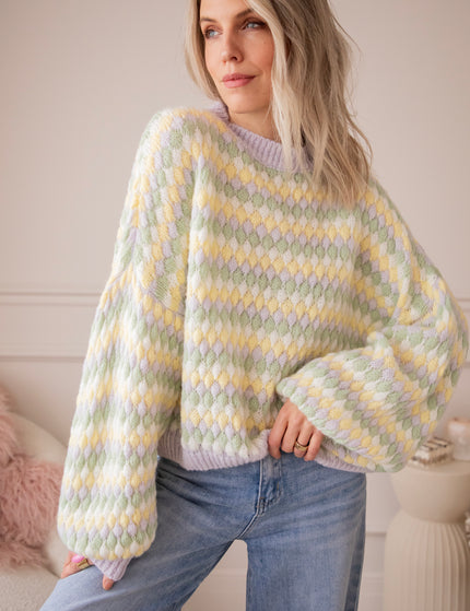 Bubbly Dreams Lila/Yellow - Trui