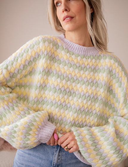 Bubbly Dreams Lila/Yellow - Trui