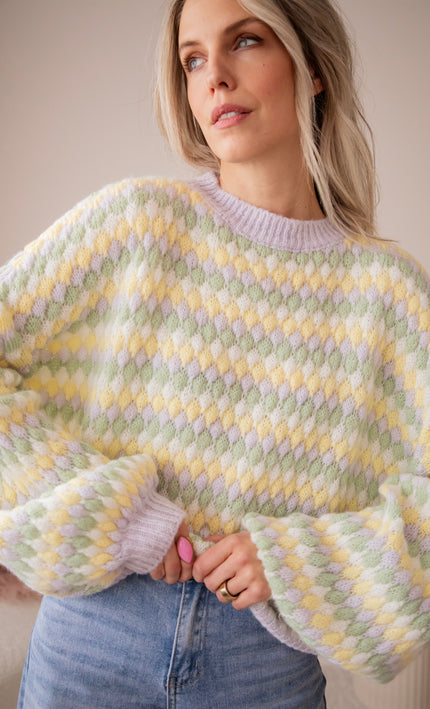 Bubbly Dreams Lila/Yellow - Trui
